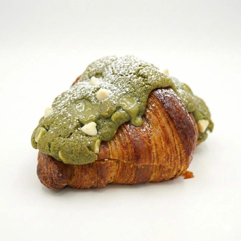Matcha White Chocolate Crookie